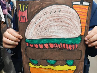 Cheeseburger pop art-Aaron Clark-4th grade